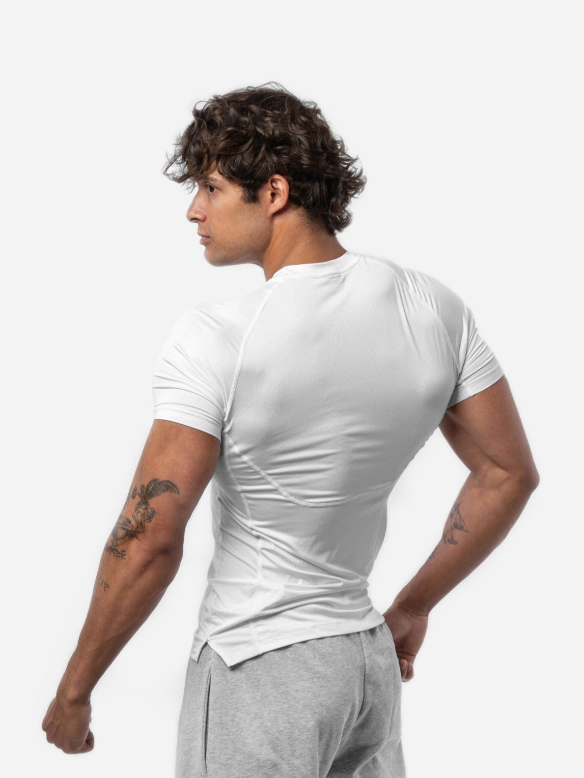 Grandeur Short Sleeve Compression Tee White